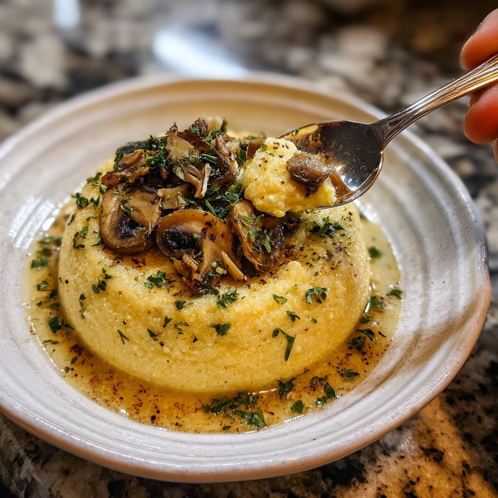 Creamy Polenta with Mushrooms