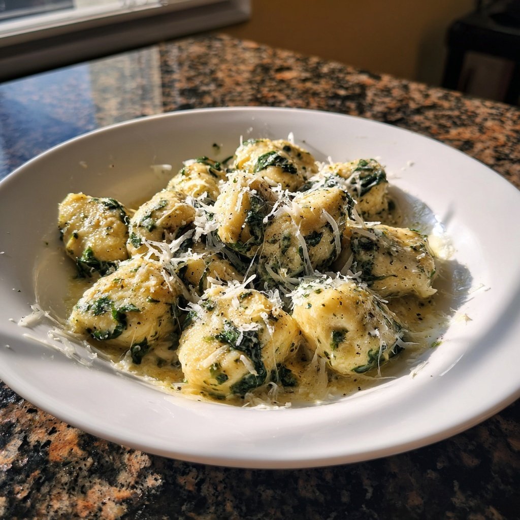 Romantic Spinach and Parmesan Gnocchi