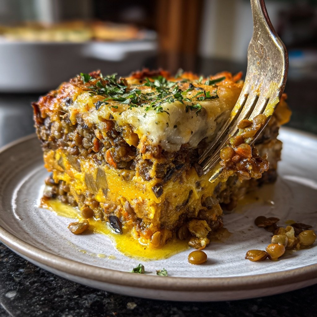 Baked Eggplant Lentil Bake