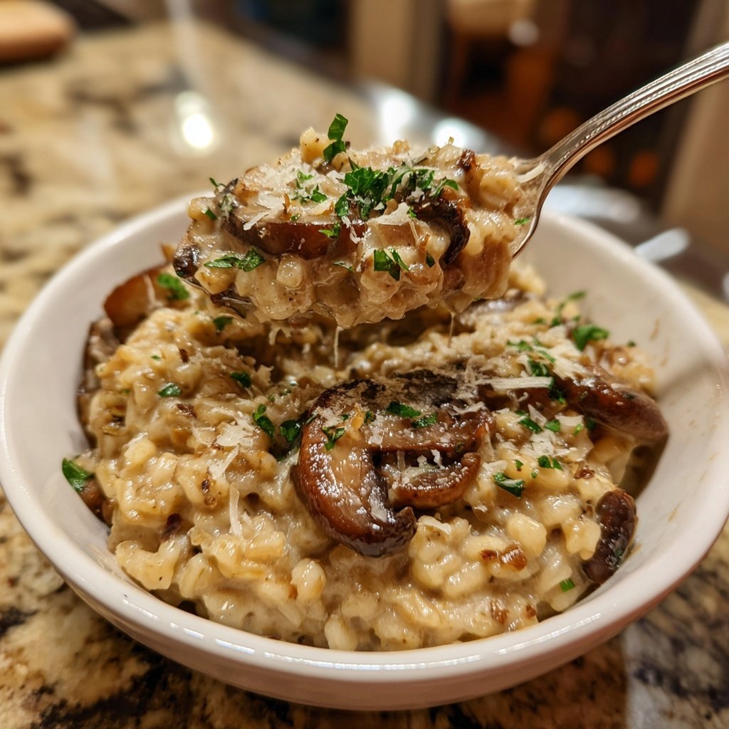 Creamy Mushroom Barley Bowl