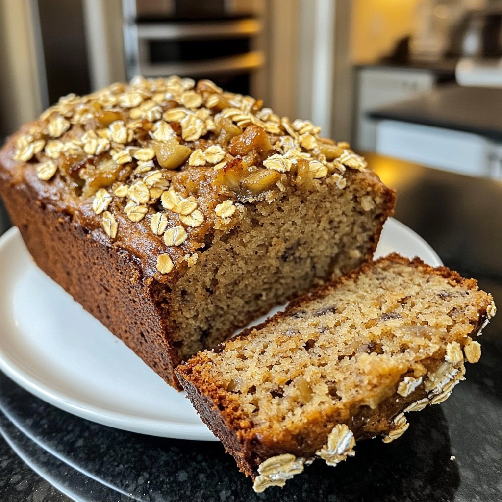 Healthy Banana Bread with Oats Recipe