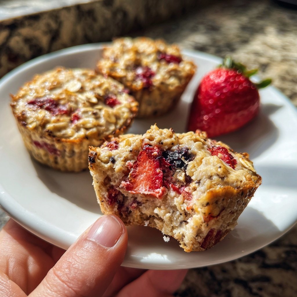 Vanilla Berry Oat Breakfast Cups