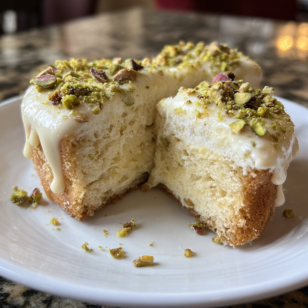 Mini Heart Cake with Lemon Pistachio Cream