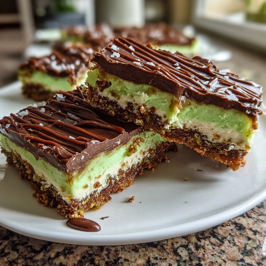 Chocolate Mint Slice Bars