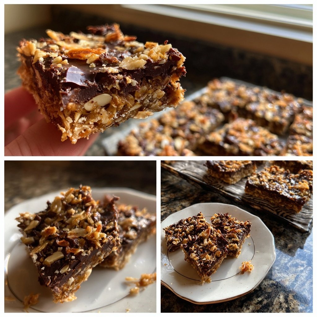 Chocolate Coconut Cashew Squares