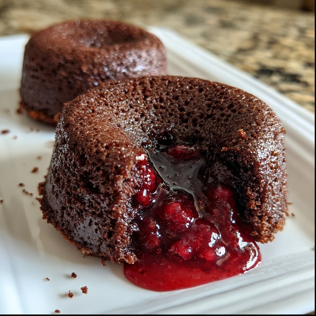 Chocolate Raspberry Lava Cakes