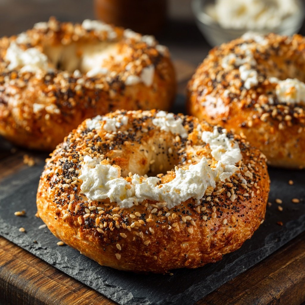 Protein Bagels With Greek Yogurt Dough
