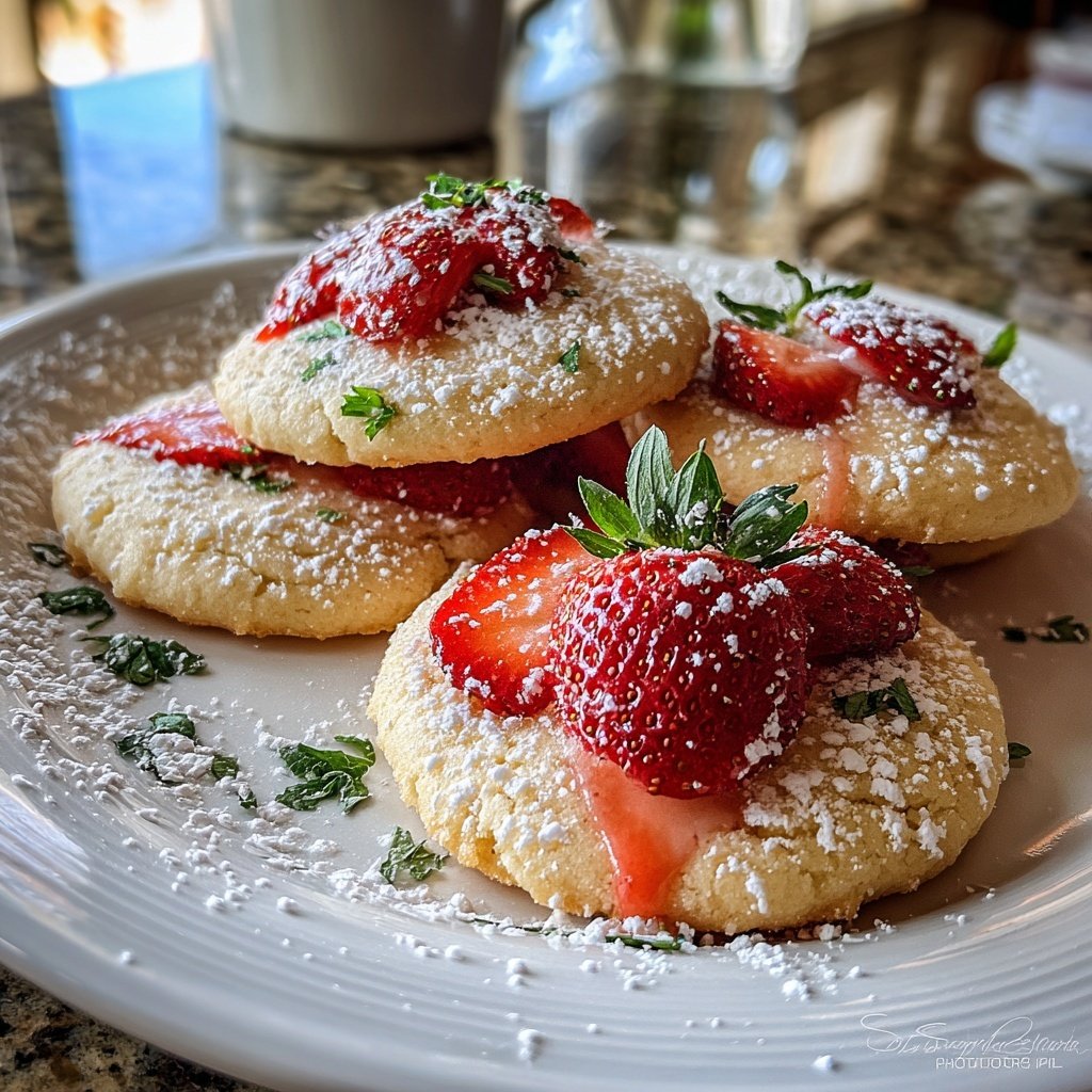 Spring Strawberry Sugar Cookies