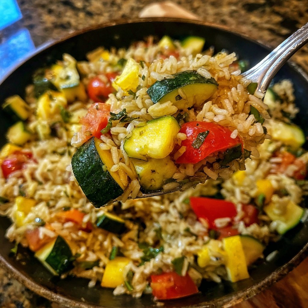 Healthy Zucchini Rice Skillet