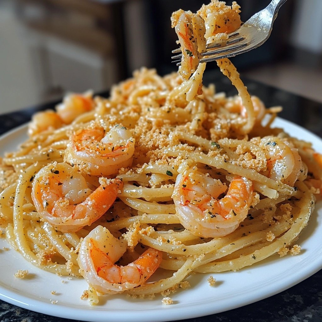 15-Minute Garlic Shrimp Pasta